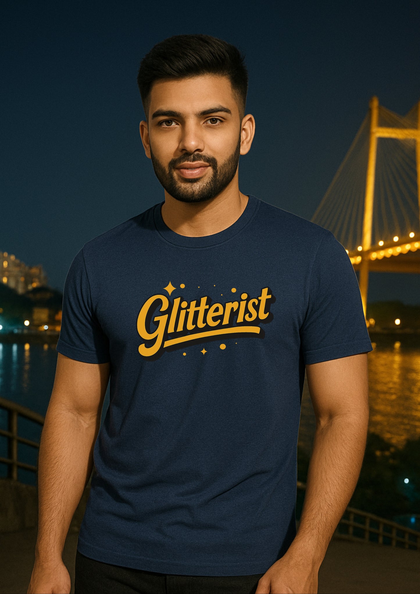 Glitterist Bold Gold Tee – Midnight Vibes Edition