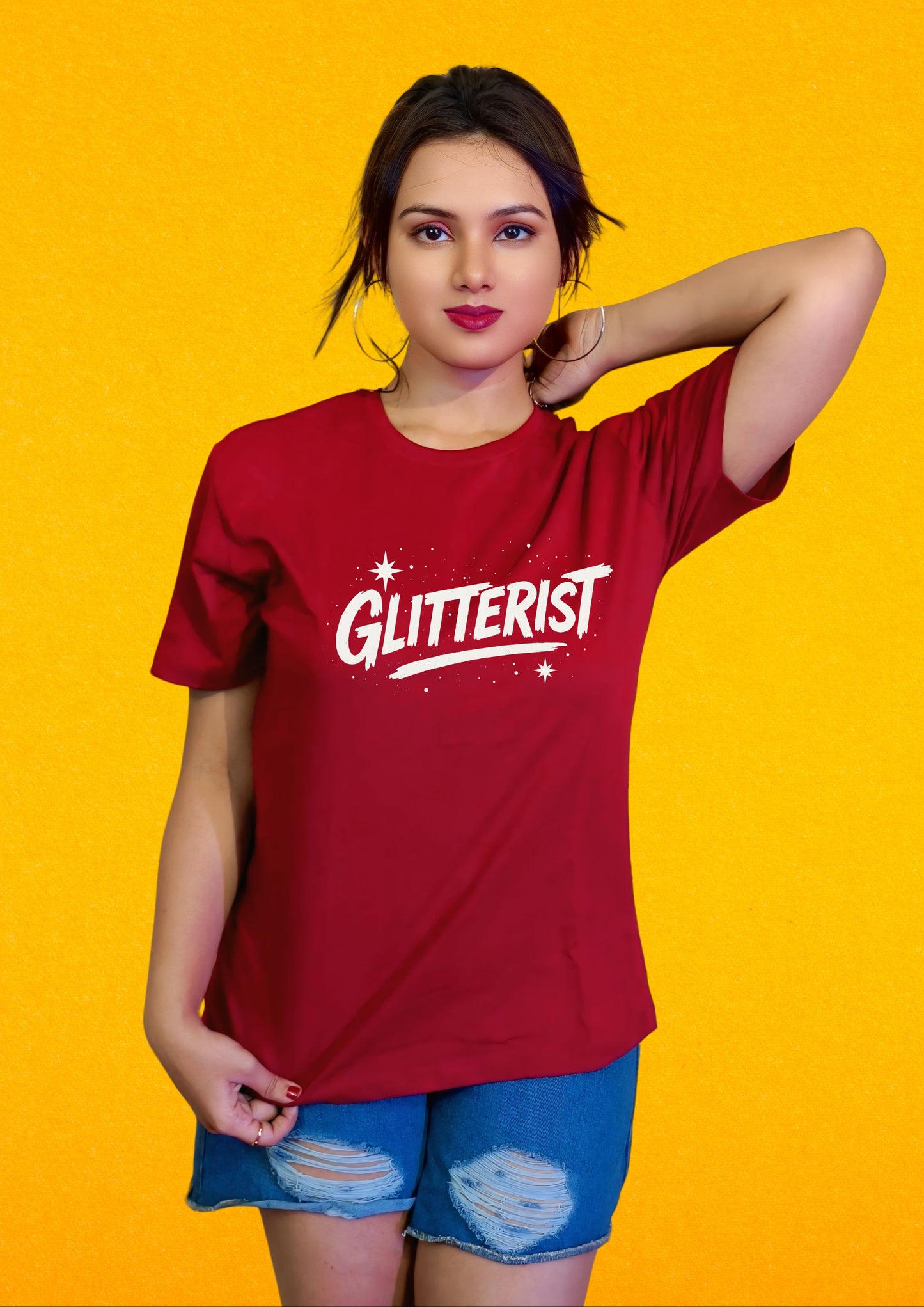Glitterist Star Trail Tee – Cosmic Minimal Edition