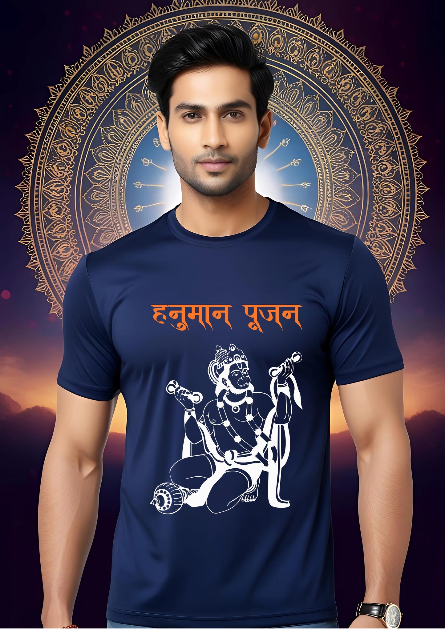 Hanuman Poojan Divine Sketch Tee