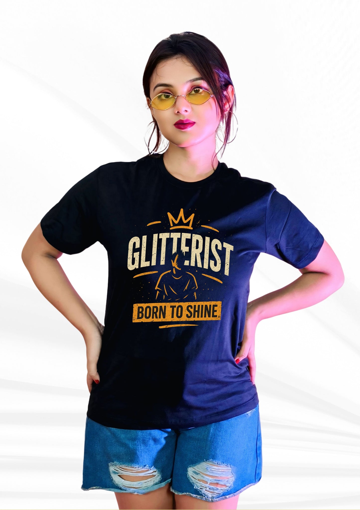 GLITTERIST “Born to Shine” Unisex T-Shirt