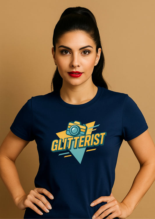 GLITTERIST “Camera Flash” Retro Pop Tee