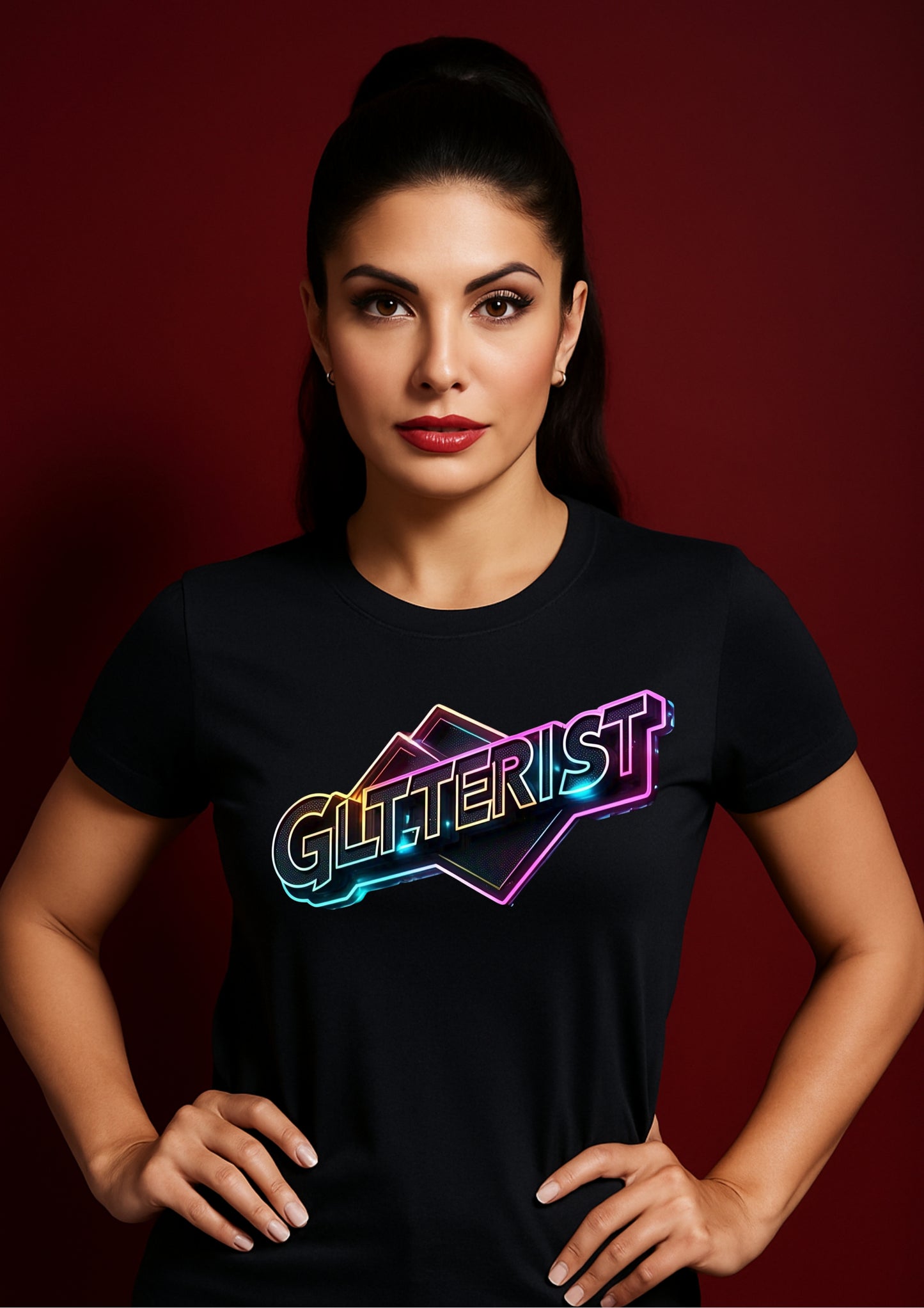 Glitterist Neon Vibe Tee – Retro Pop Edition