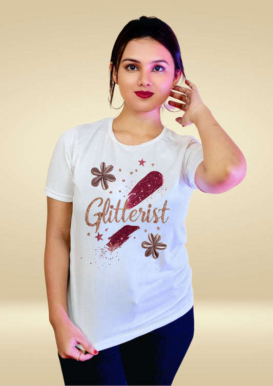 GLITTERIST Blush Stroke & Bloom T-Shirt