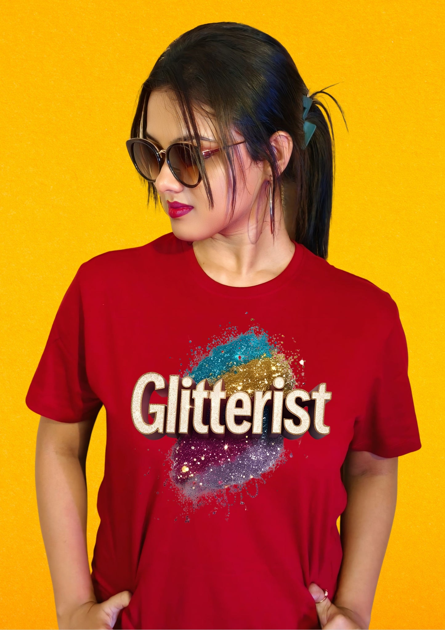 GLITTERIST Multishade Splash Logo T-Shirt
