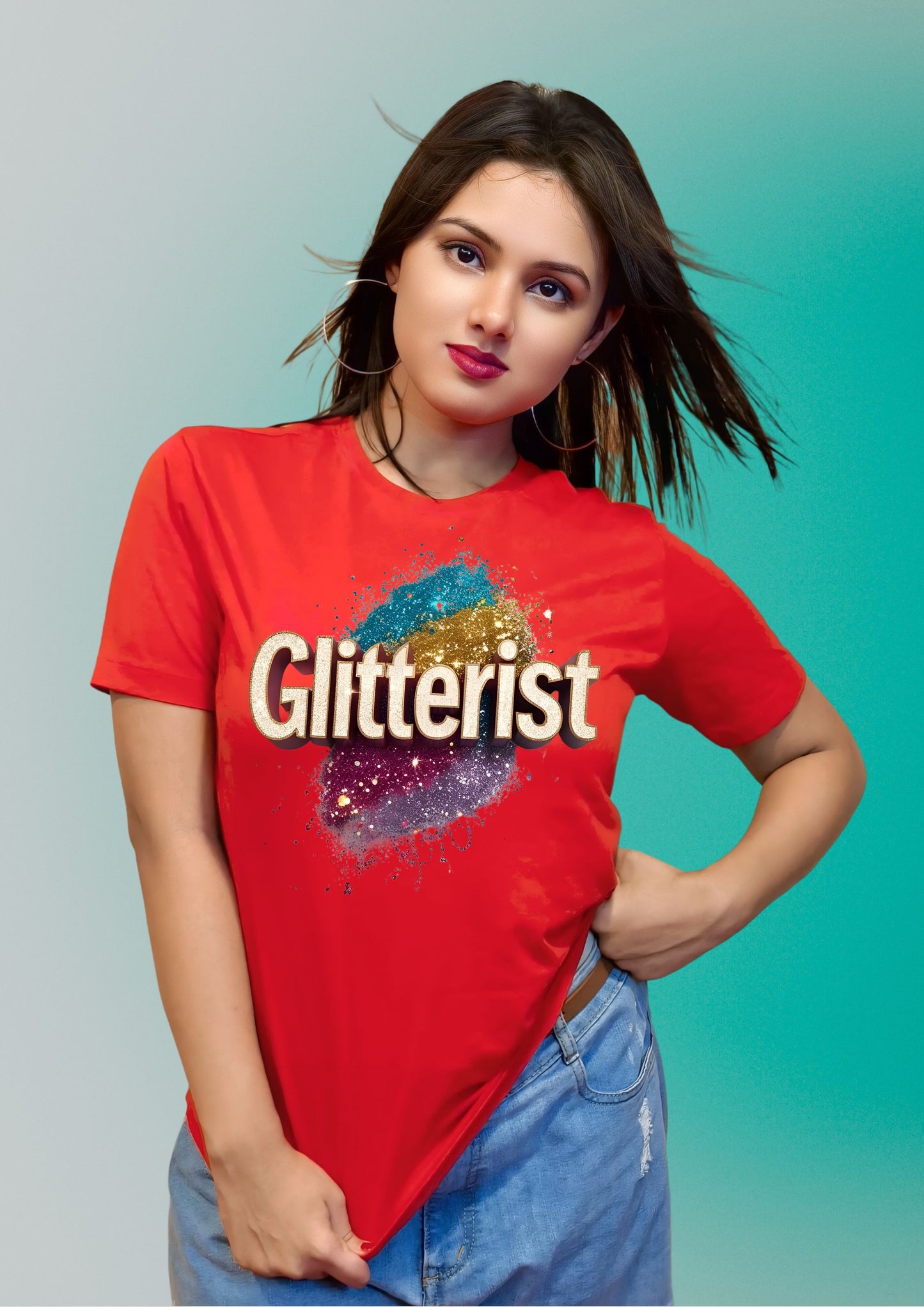 GLITTERIST Multishade Splash Logo T-Shirt