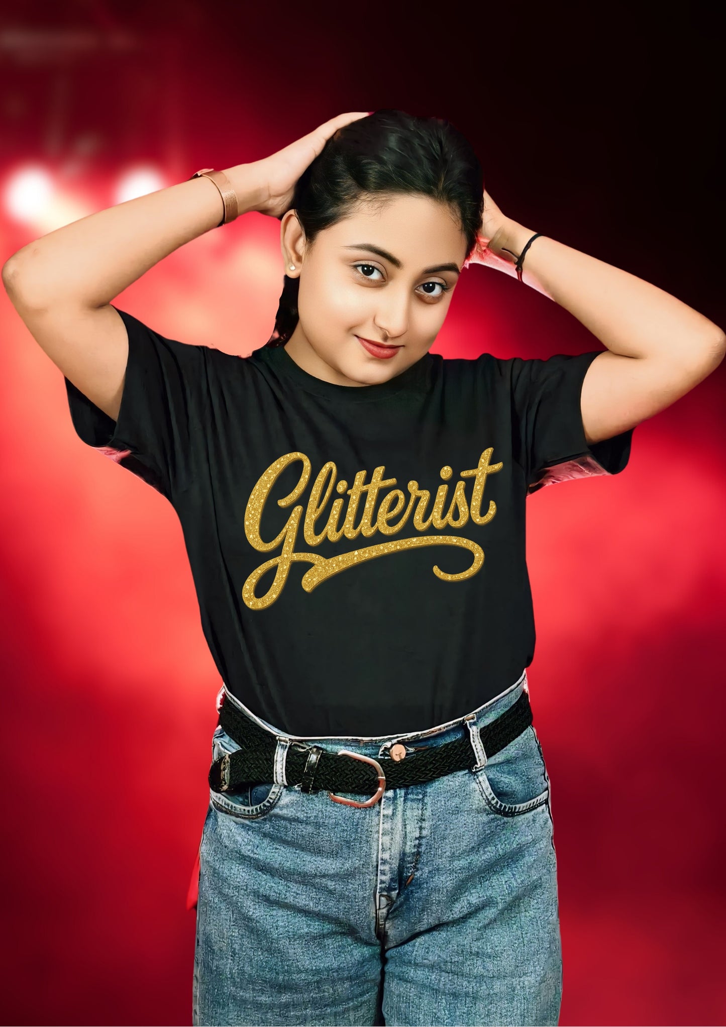 Glitterist Golden Script Unisex T-shirt