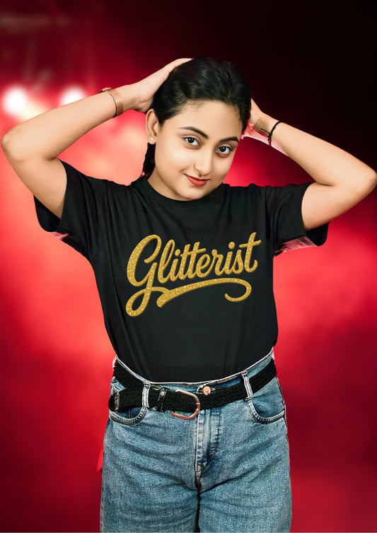 Glitterist Golden Script Unisex T-shirt