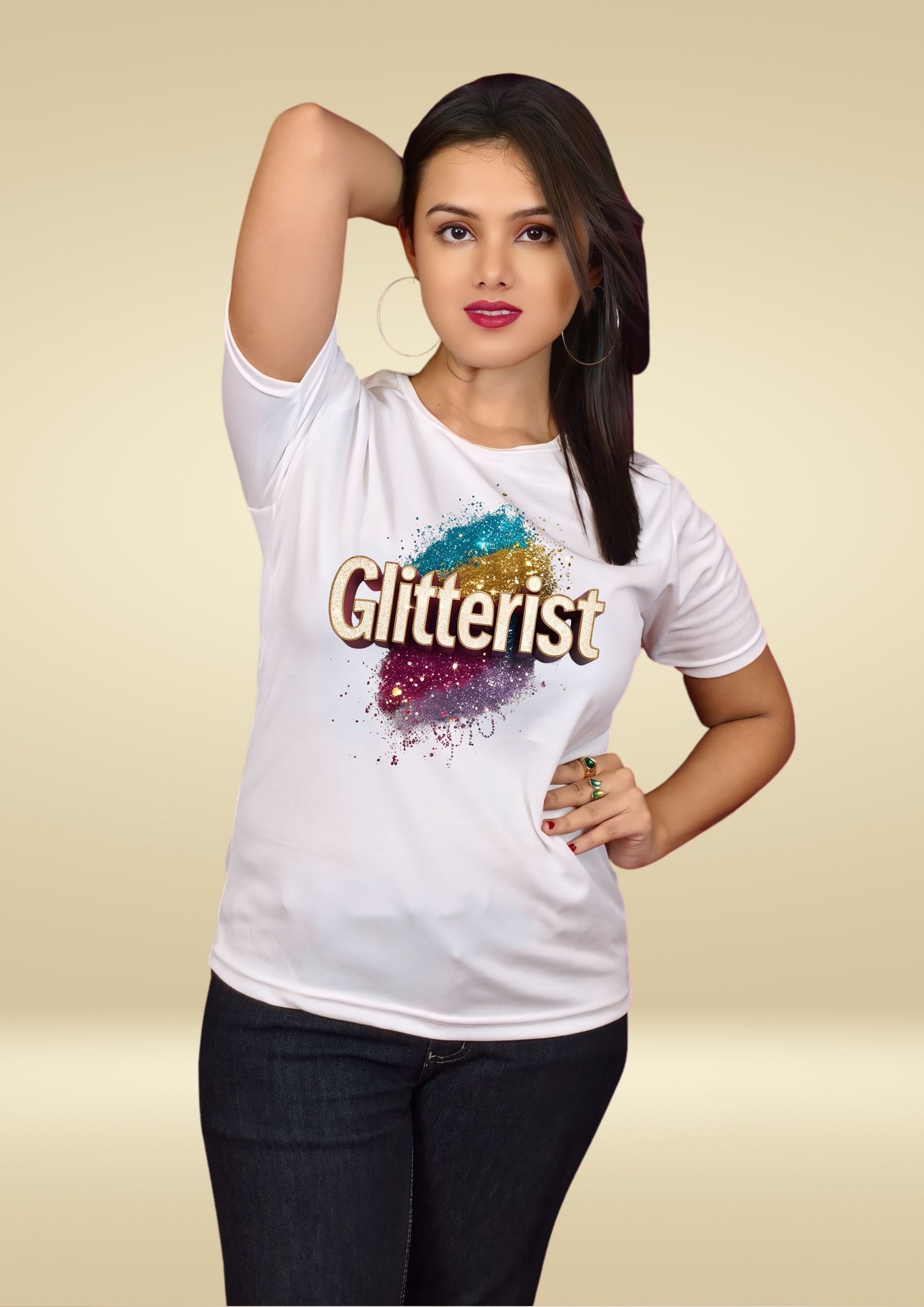 GLITTERIST Multishade Splash Logo T-Shirt