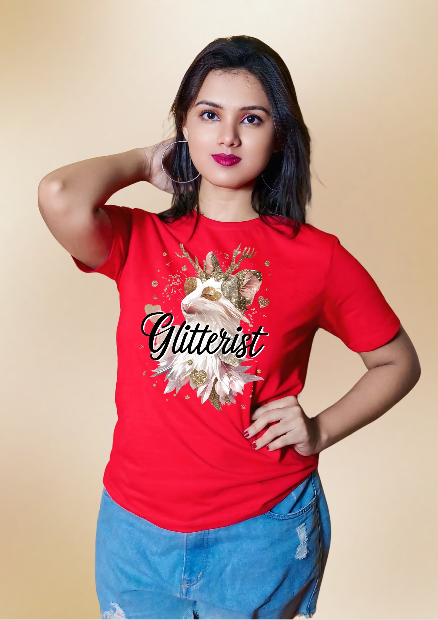 GLITTERIST Dreamy Deer Glam T-Shirt