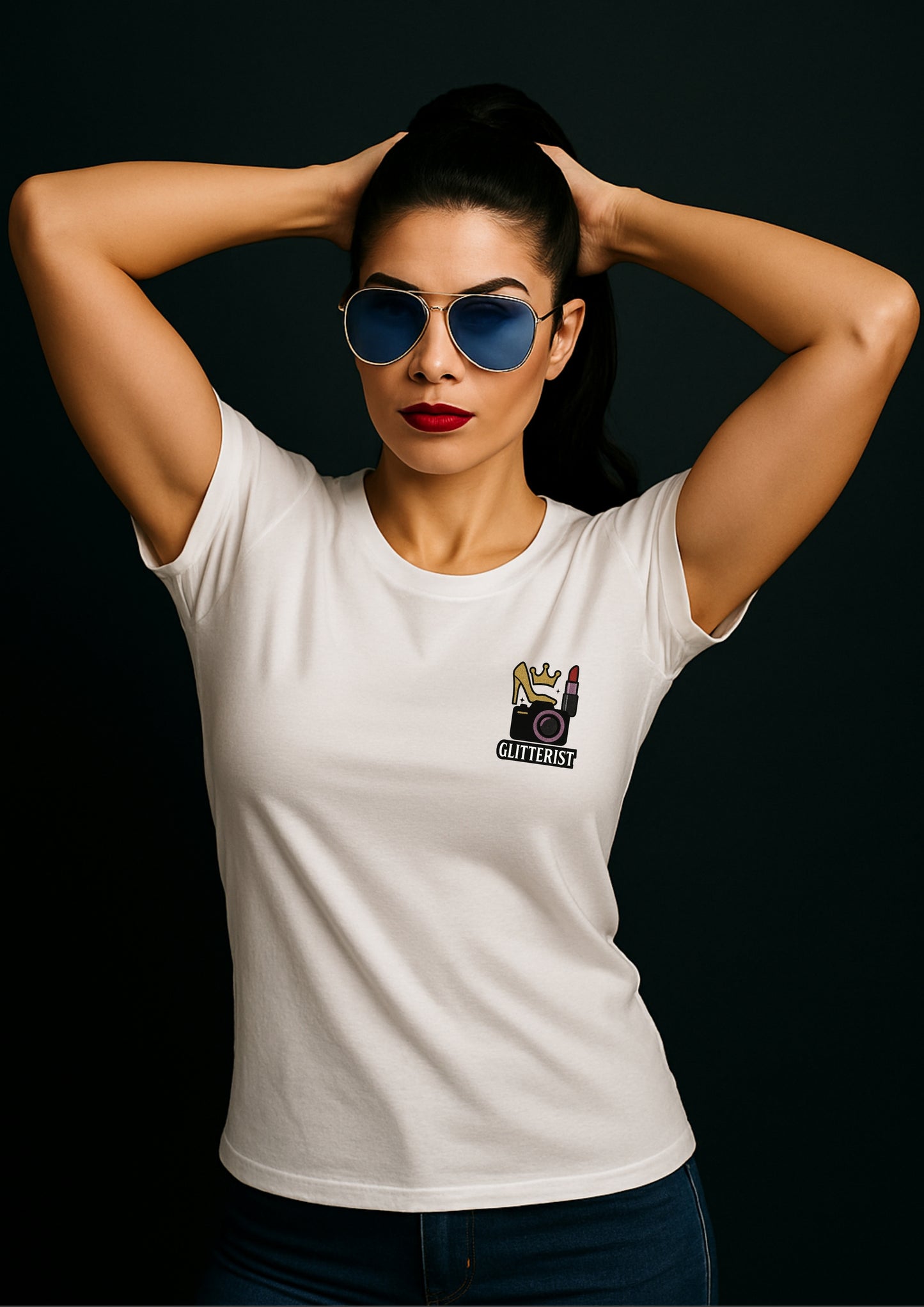 Glitterist Icon Badge Tee – Mini Logo Edition