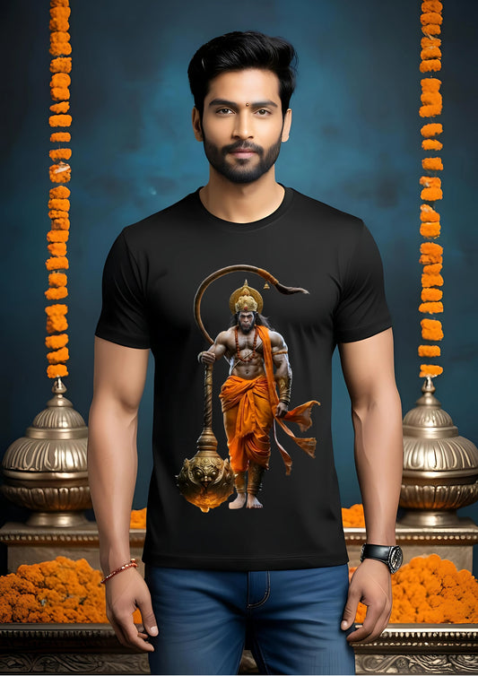Warrior Hanuman with Gada Tee