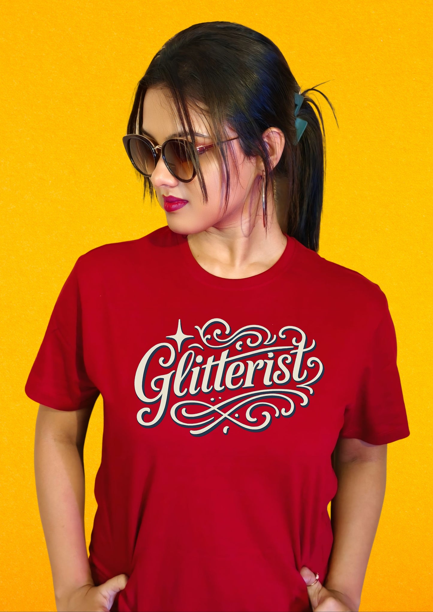 Glitterist Signature Swirl Tee – Noir Luxe Edition
