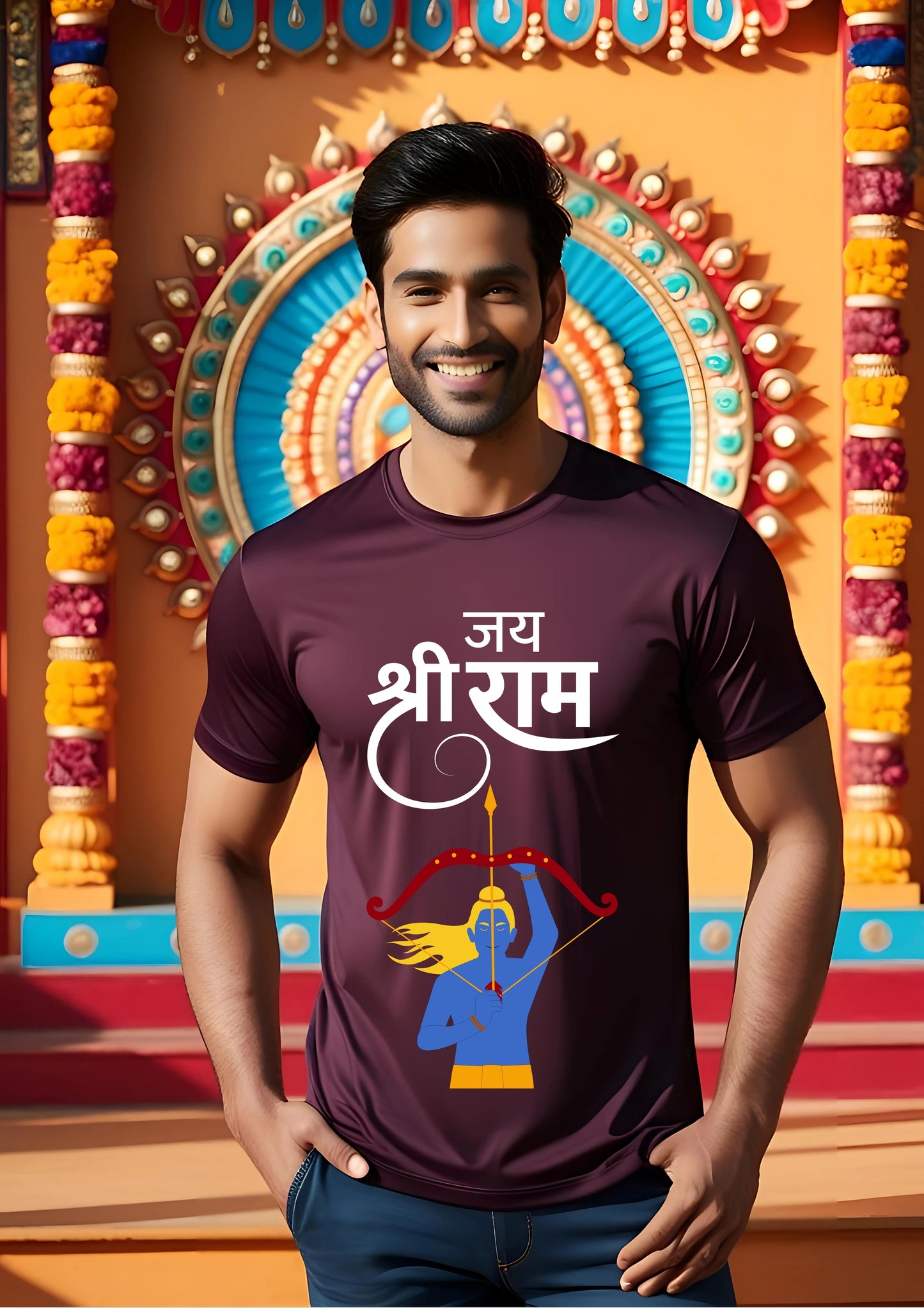 Jai Shree Ram with Bow Warrior Tee