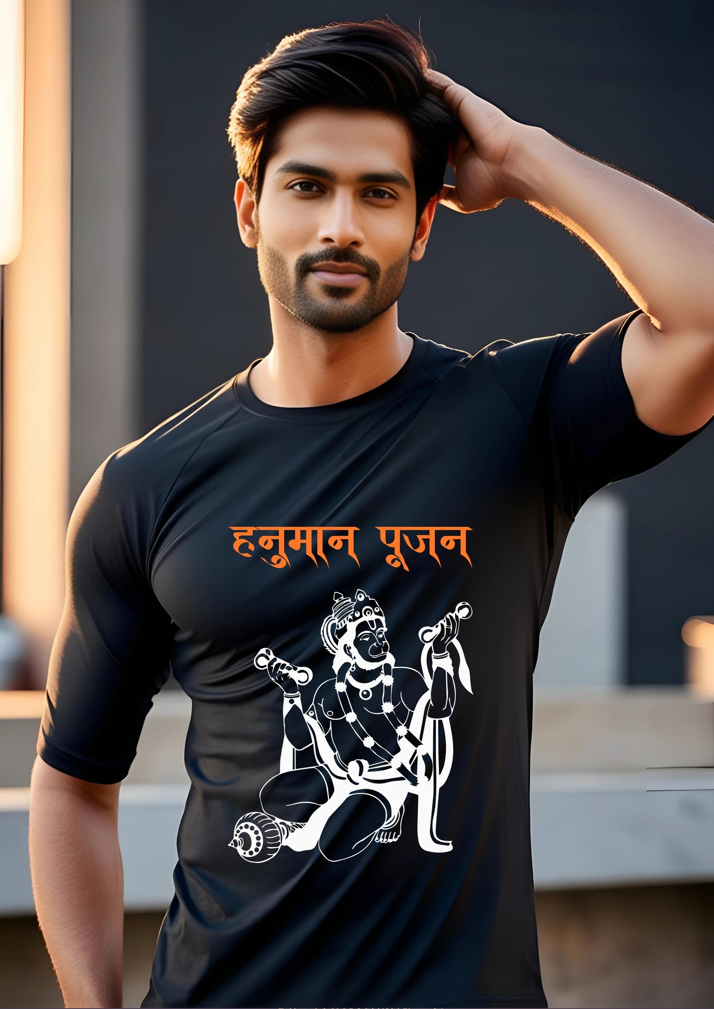 Hanuman Poojan Divine Sketch Tee