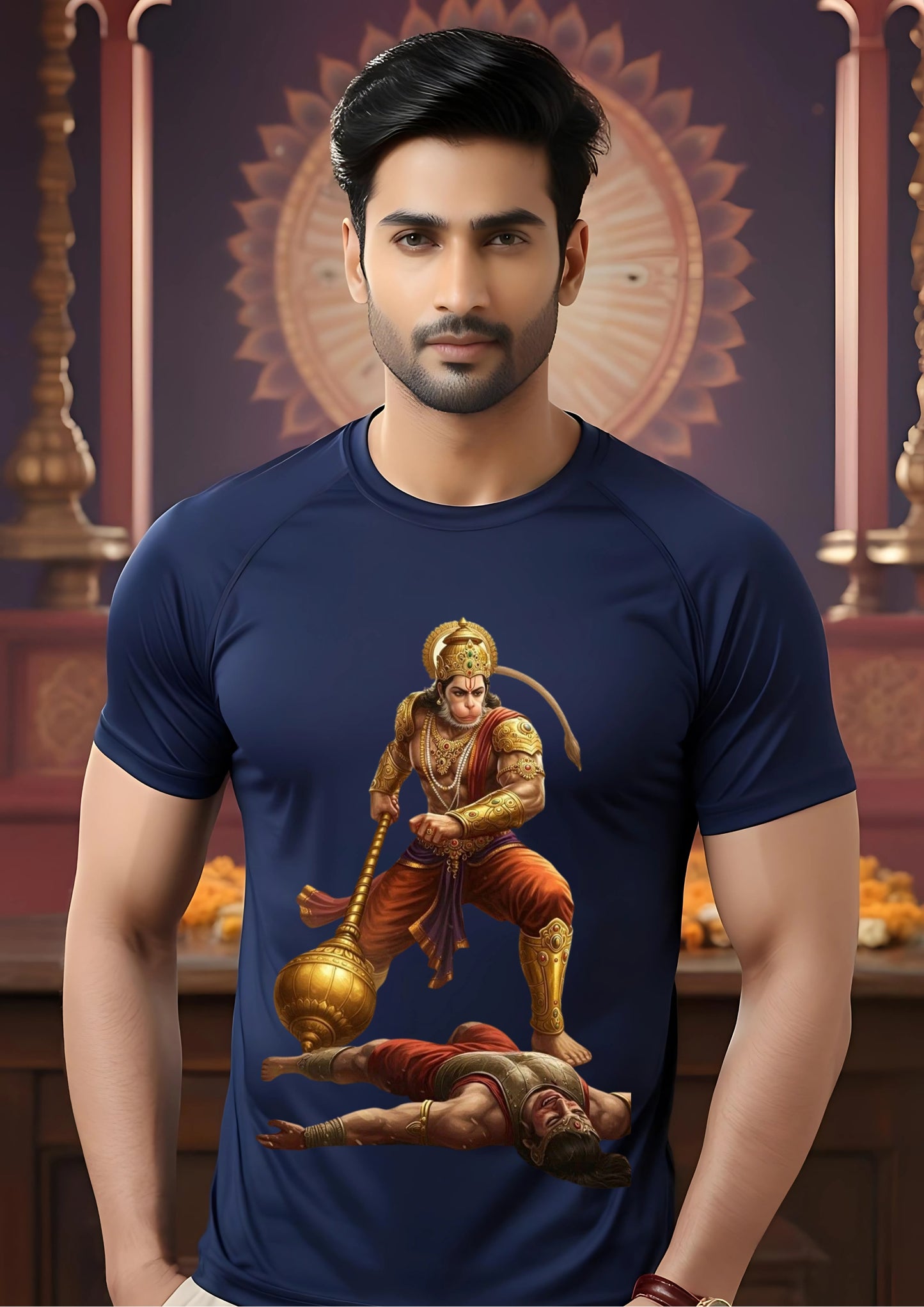 Hanuman Defeats Evil Warrior Tee
