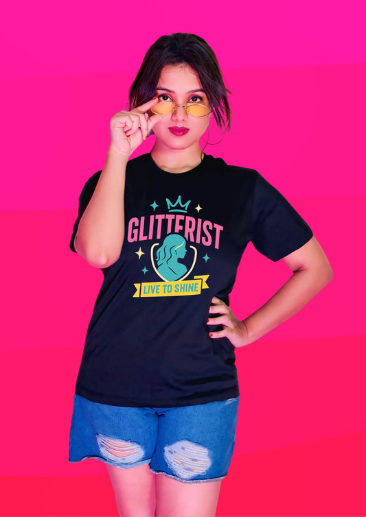 Glitterist “Live to Shine” Graphic T-Shirt