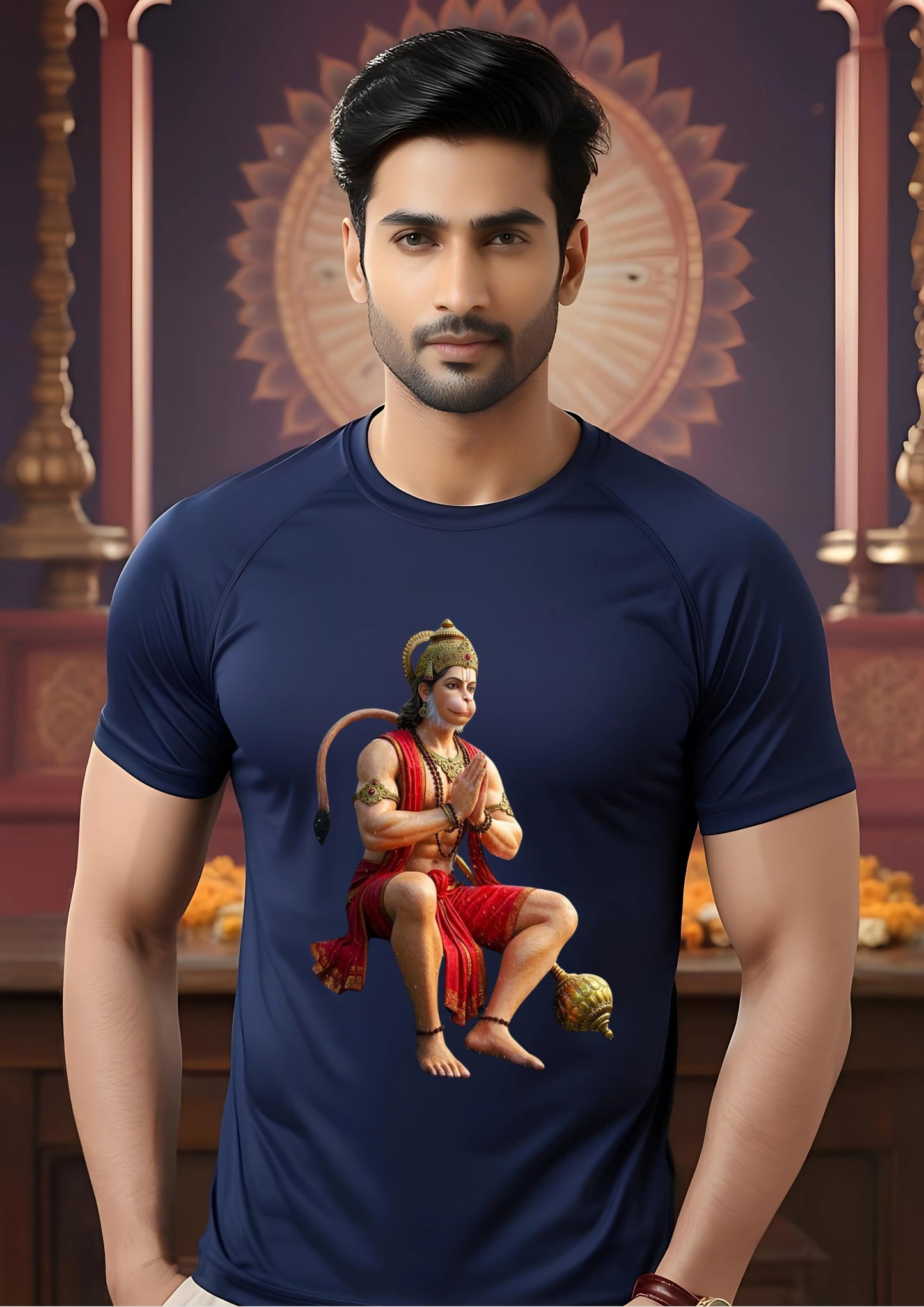 Seated Hanuman in Namaste Pose Tee