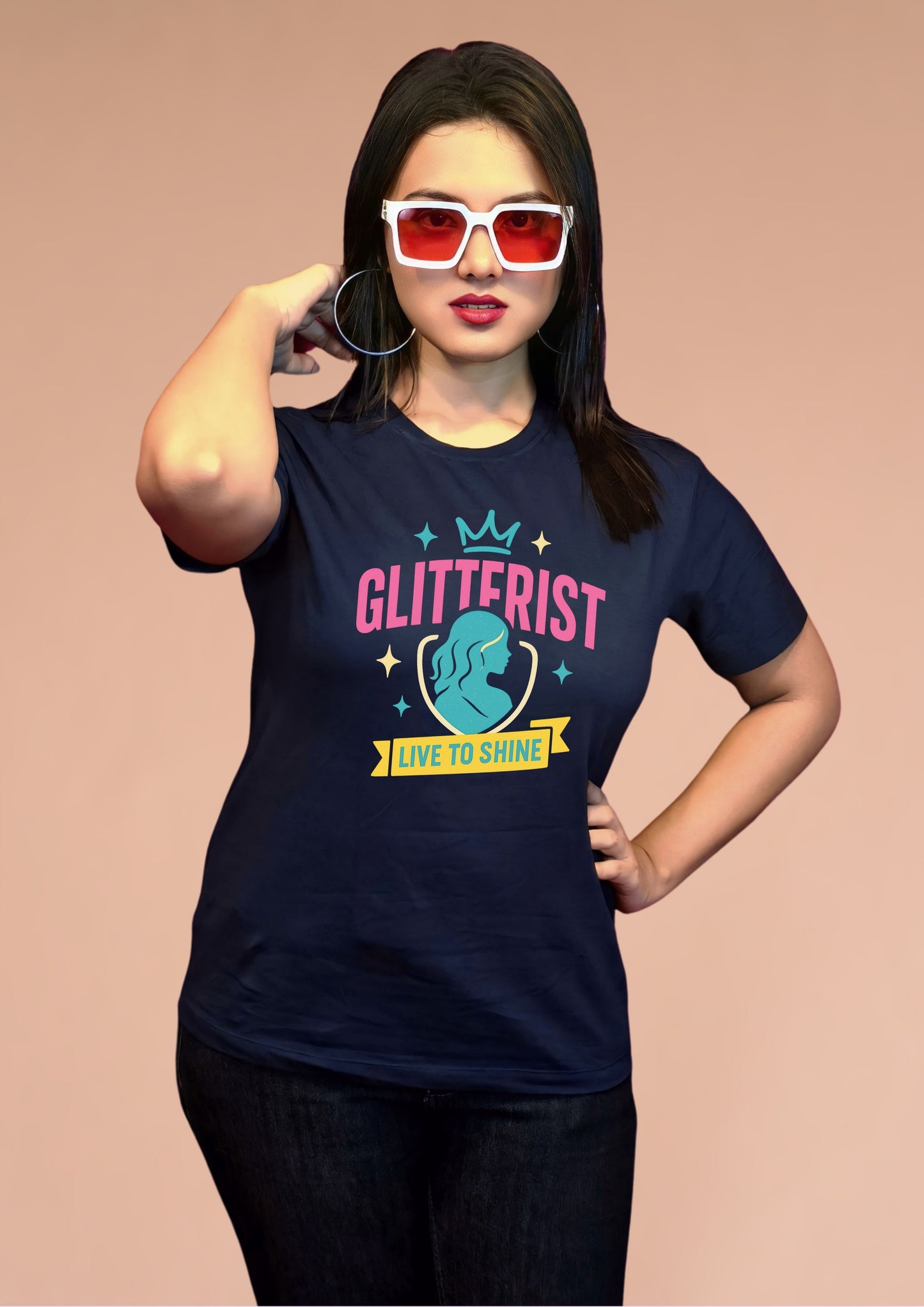 Glitterist “Live to Shine” Graphic T-Shirt