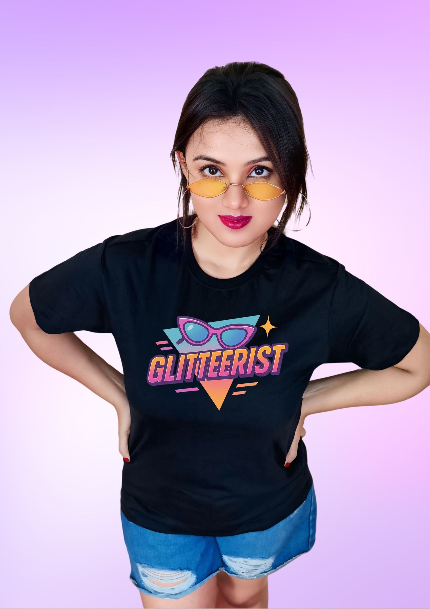 Glitterist Retro Shades Graphic T-Shirt