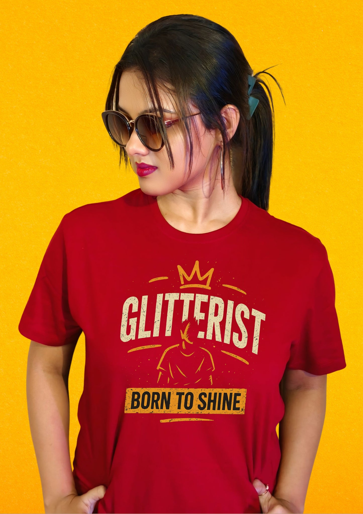 GLITTERIST “Born to Shine” Unisex T-Shirt
