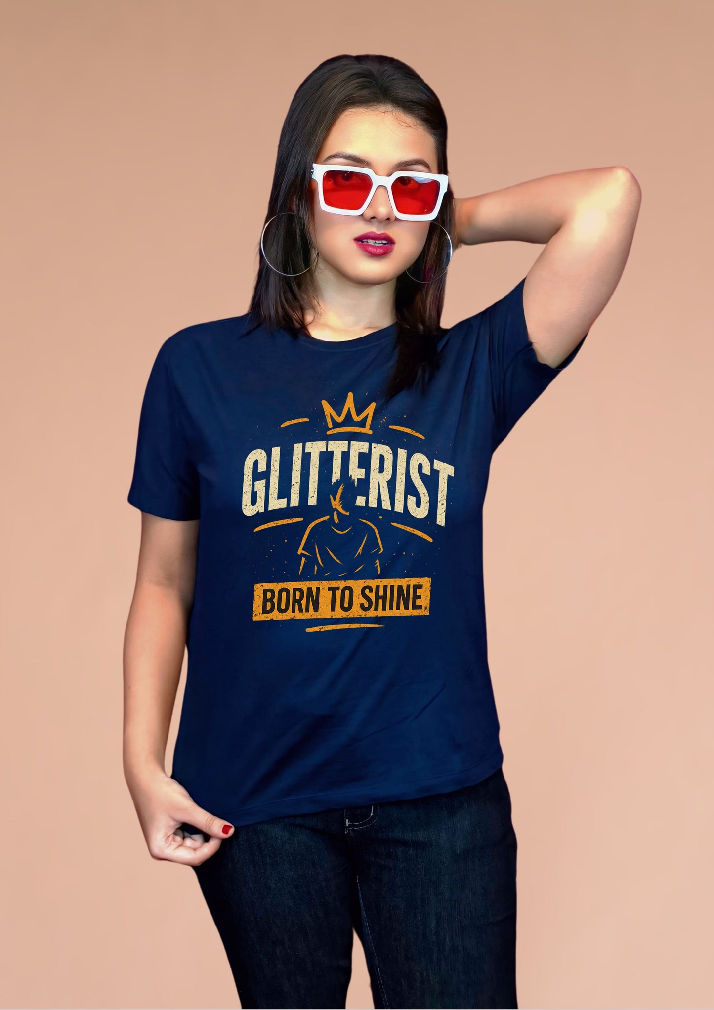 GLITTERIST “Born to Shine” Unisex T-Shirt