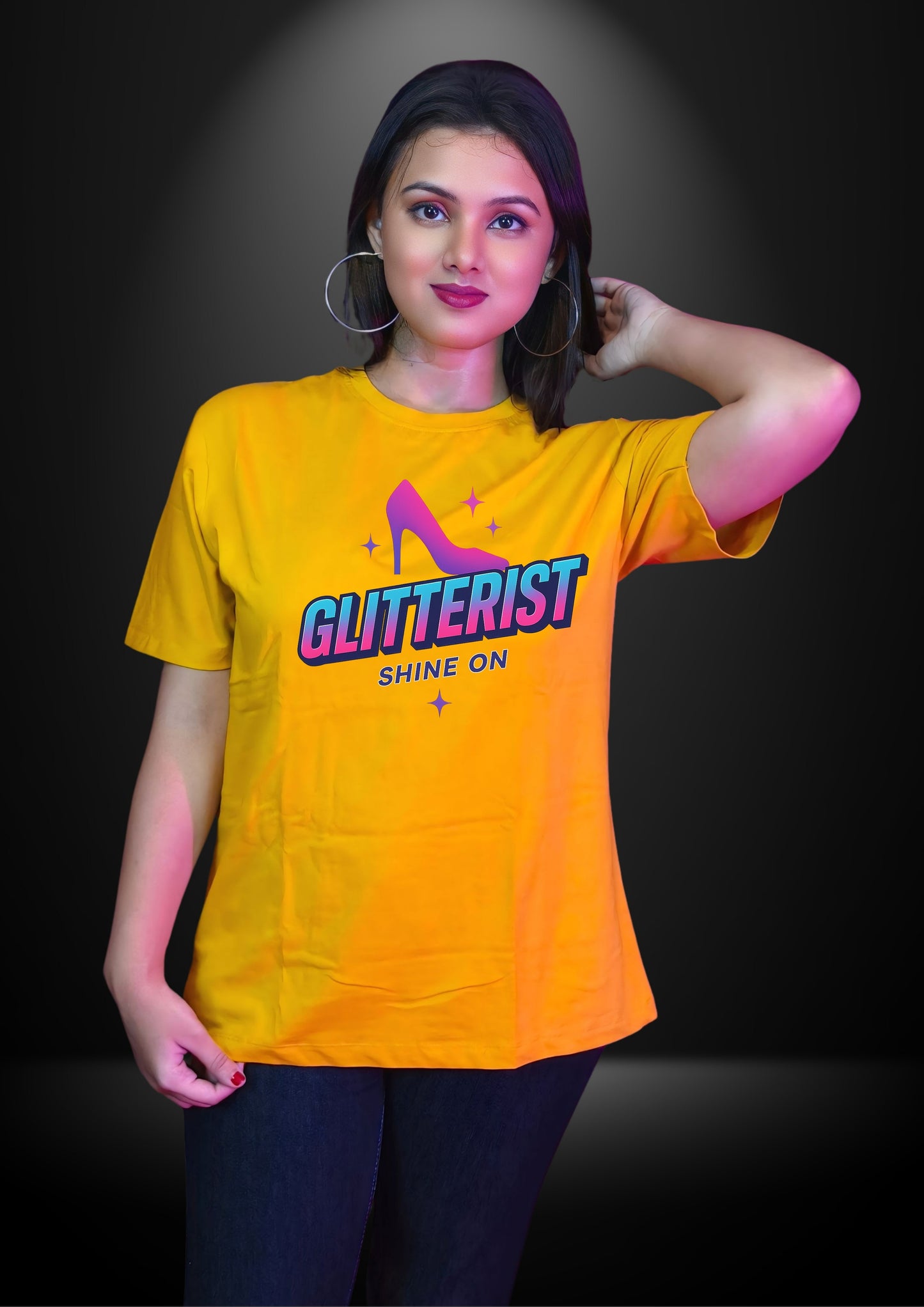 GLITTERIST “Shine On” Heels Edition Unisex T-Shirt