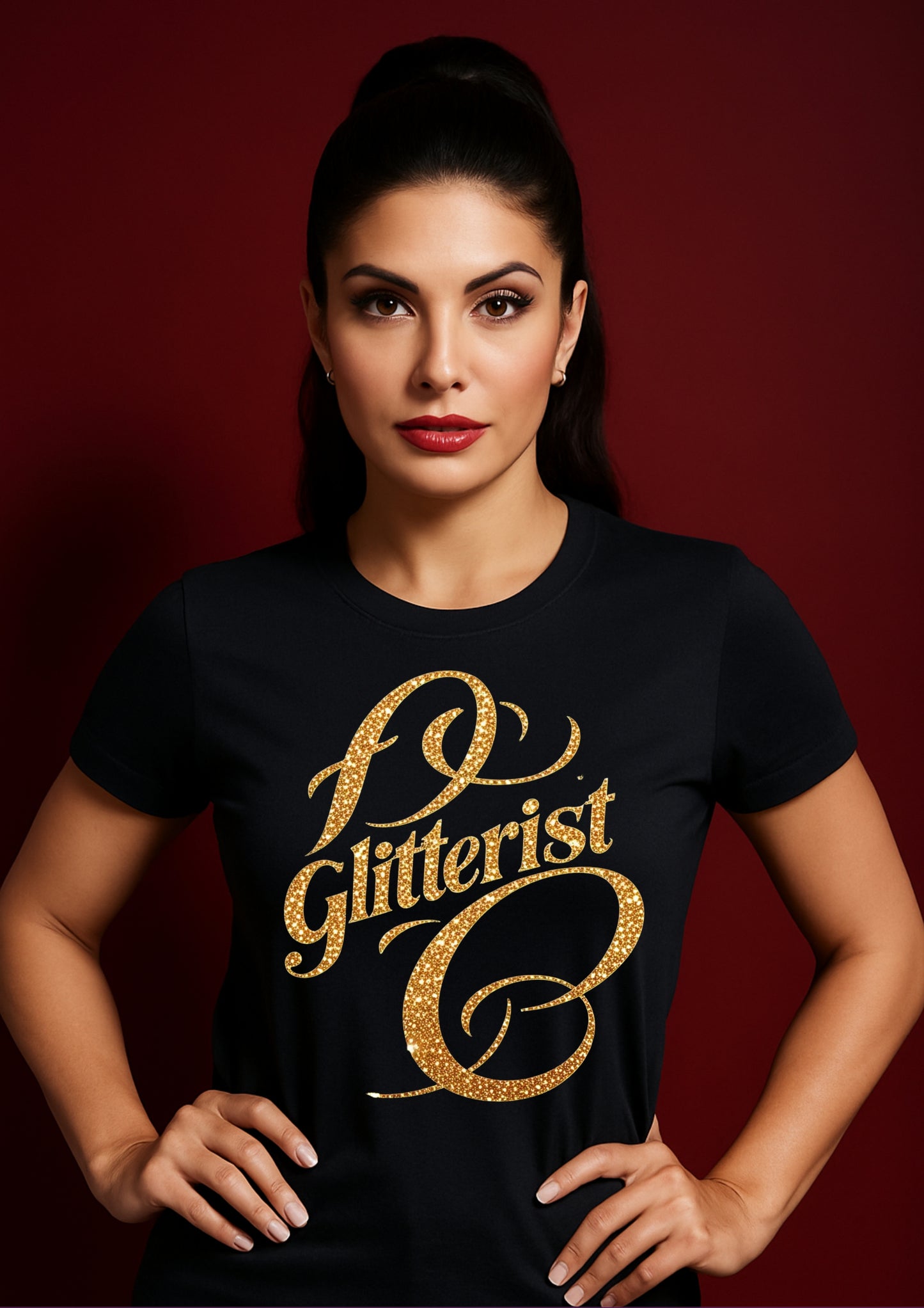 Glitterist Royal Monogram Tee – Gold Crest Edition