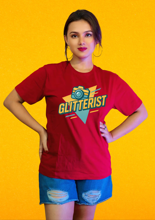 GLITTERIST “Camera Flash” Retro Pop Tee