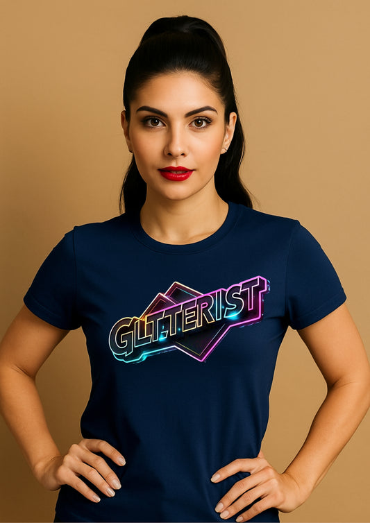 Glitterist Neon Vibe Tee – Retro Pop Edition