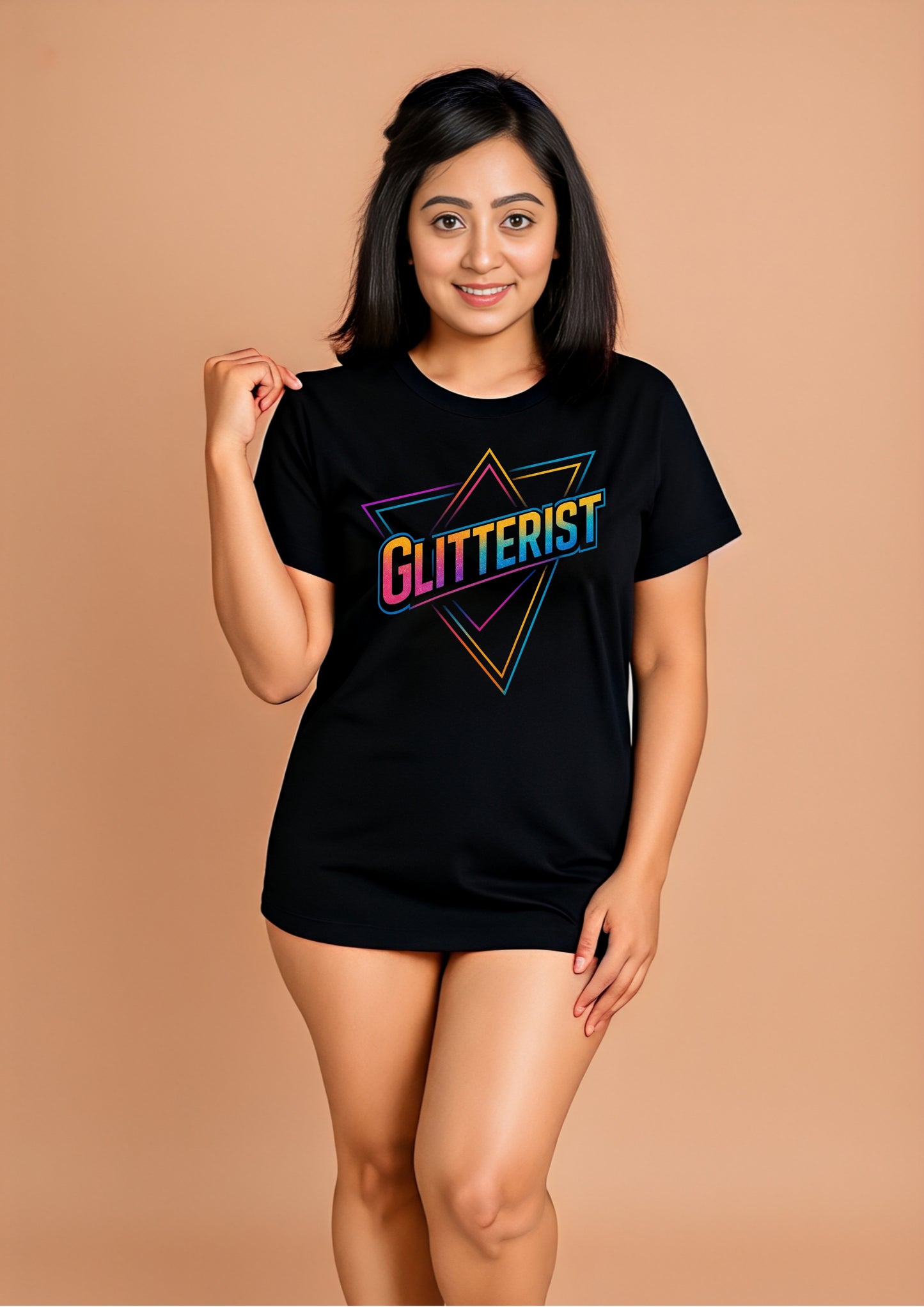 Glitterist “Retro Star” Half Sleeve T-shirt