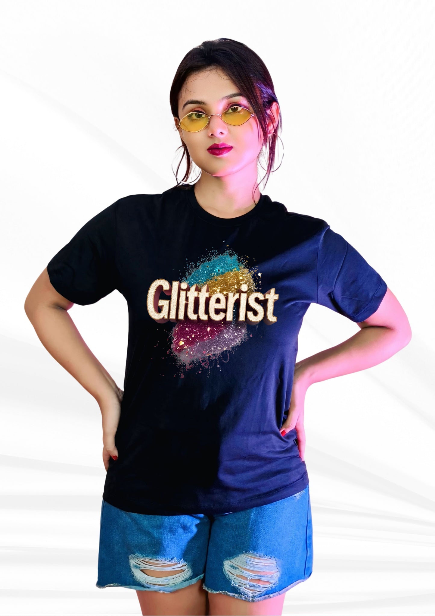 GLITTERIST Multishade Splash Logo T-Shirt